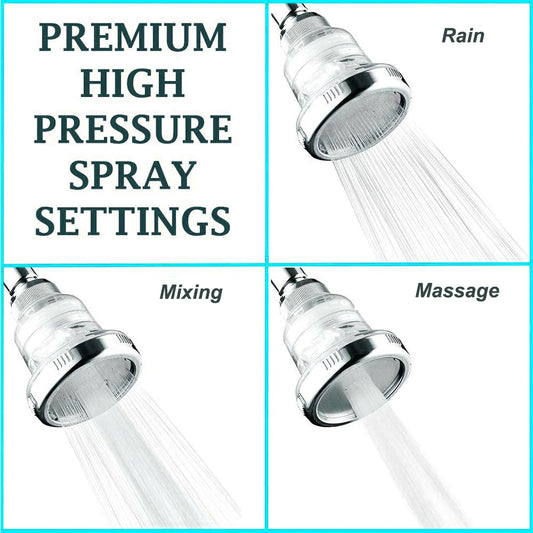 Shower Head - Hard Water Filter - Chlorine & Fluoride Filter - Filtered Shower Head - High Pressure Shower Head - Best Shower Filter Low Water Pressure